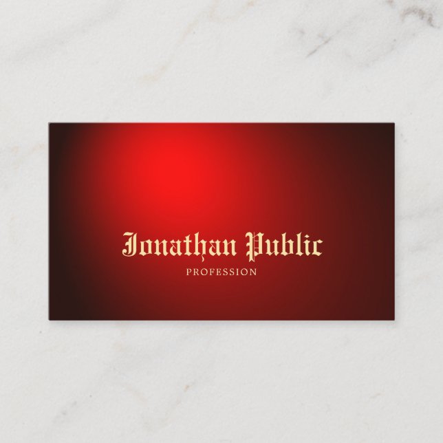 Cartão De Visita Tatuagem Artista Arte Criativa Tatuador Vermelho N (Frente)