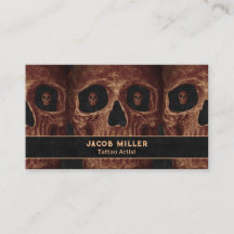 Tatuagem Artista Gótico Castanho Crânio Negro Fund