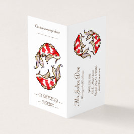 Cartão De Visita Tatuagem clássica de peixe-carpa koi japonês