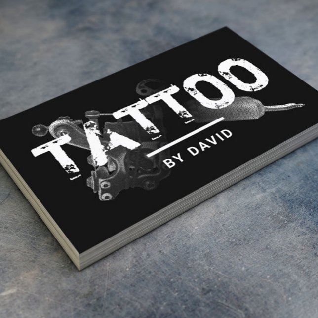 Cartão De Visita Tatuagem Compra Tatuagem Arma Profissional Tatuado (Criador carregado)