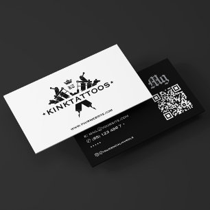 Cartão De Visita Tatuagem Tatuadora Negra Branca