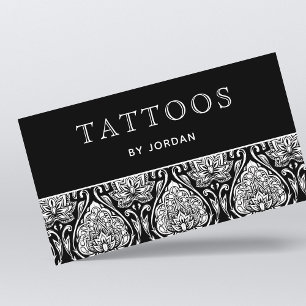 Cartão De Visita Tatuagens Nome do Artista Mestre Salon Compro Bran