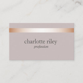 Cartão De Visita Taupe | Na moda de distribuição Dourada Rosa moder