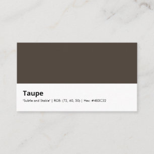 Cartão De Visita Taupe   "Sutil e estável"