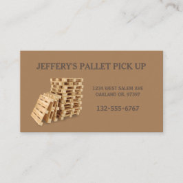 Cartão De Visita Taxa de Palete Profissional Castanho