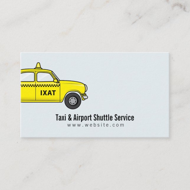 Cartão De Visita Taxi & Airport Shuttle Service (Frente)