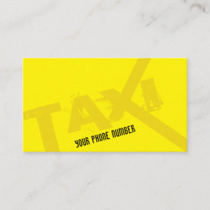 Cartão De Visita TAXI amarelo para taxista profissional