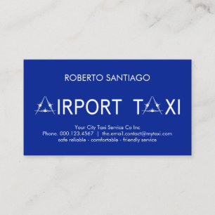 Cartão De Visita Táxi de Avião do Aeroporto Letra-A