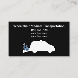 Cartão De Visita Táxi de Transporte de Cadeira de Rodas Médica