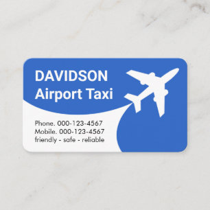 Cartão De Visita Táxi do Aeroporto Levantando Voo