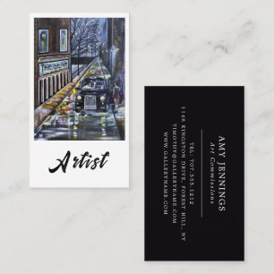 Cartão De Visita Táxi para Kate Pintura por Alfred Fox