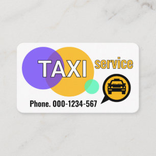 Cartão De Visita Taxi Radius Circles Cab Service