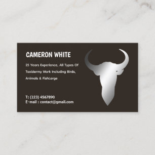 Cartão De Visita Taxidermismo Preto