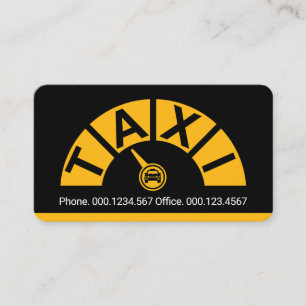 Cartão De Visita Taxímetro de Táxi Amarelo Motorista de Táxi