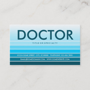 Cartão De Visita teal swatch DOCTOR