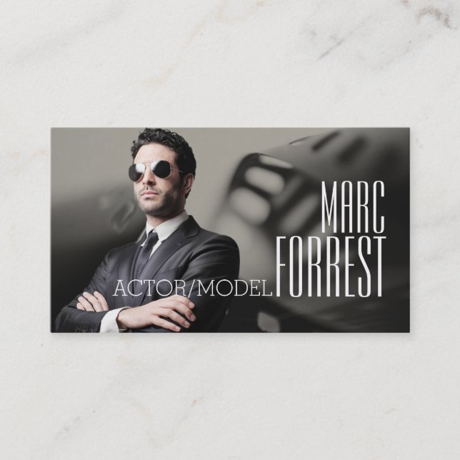 Cartão De Visita Teatro de Filmagem de Cabeçalho do Modelo de Atriz (Frente)