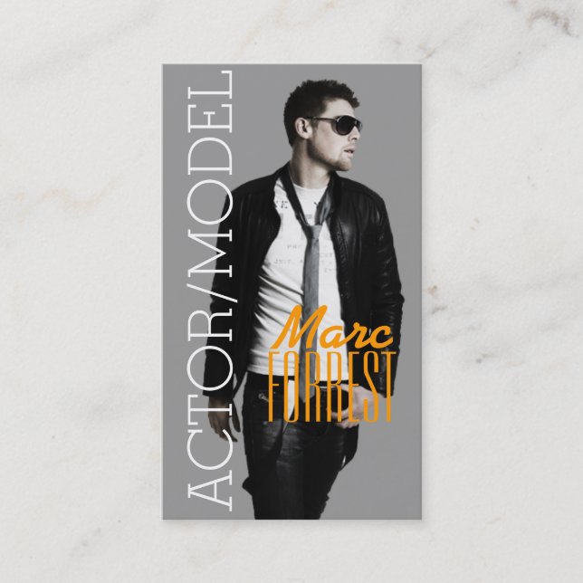 Cartão De Visita Teatro de Filmagem de Cabeçalho do Modelo de Atriz (Frente)