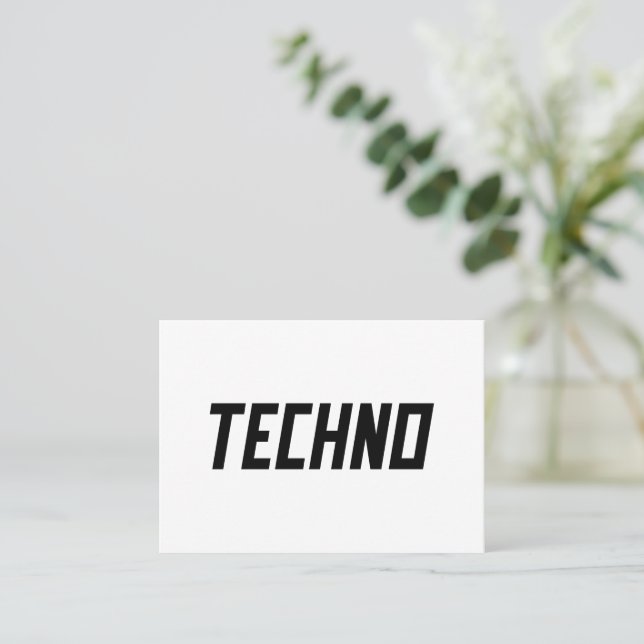 Cartão De Visita TECHNO Music (Em pé/Frente)
