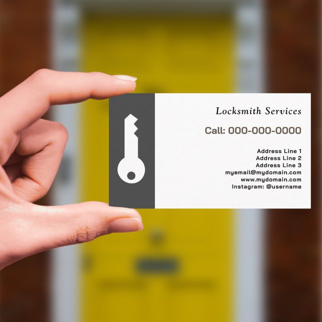 Cartão De Visita Tecla e locksmith (Key & Locksmith Business Card)