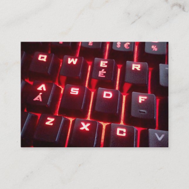 Cartão De Visita Teclado brilhante (Frente)