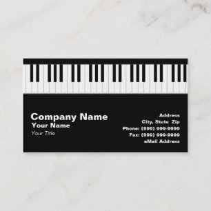 Cartão De Visita Teclado de piano
