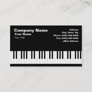 Cartão De Visita Teclado de piano