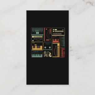 Cartão De Visita Teclado do produtor de música do sintetizador mod