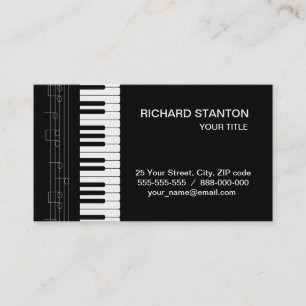 Cartão De Visita Teclado Piano