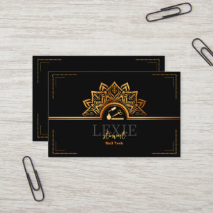Cartão De Visita Técnica de Unhas Elegante e Sofisticada Código QR