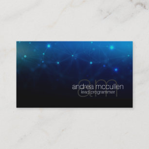 Cartão De Visita Técnica do Engenheiro do programador de monograma 