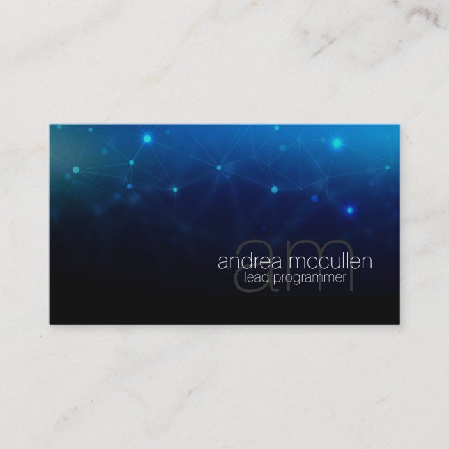 Cartão De Visita Técnica do Engenheiro do programador de monograma  (Frente)