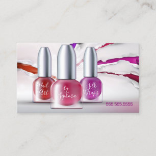 Cartão De Visita Técnico de Arte de Unhas - Frascos de Esmalte da M
