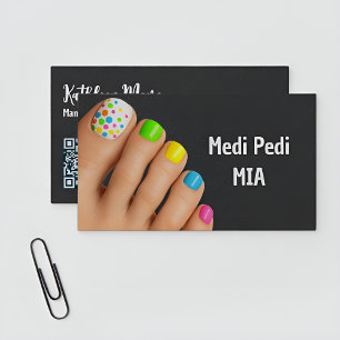 Cartão De Visita Técnico de Pedicure Técnico de Unhas Vcard QR