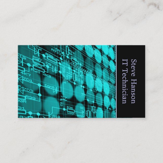 Cartão De Visita Técnico de programador de computador de TI (Frente)
