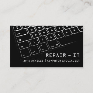 Cartão De Visita Técnico de Reparo de Computador Serviço de Laptop 