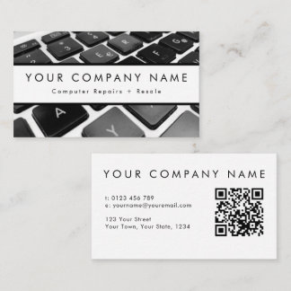 Cartão De Visita Técnico de reparo de Laptop de desktop