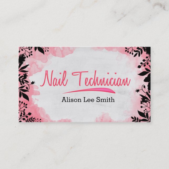 Cartão De Visita Técnico de unhas (Frente)