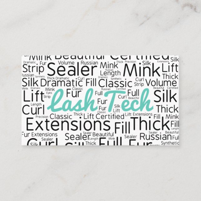 Cartão De Visita Técnico Eyelash (Frente)