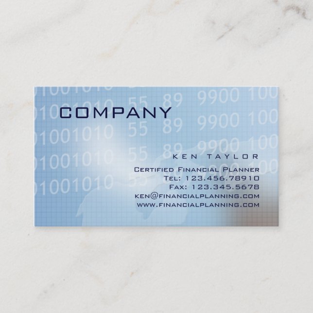 Cartão de visita técnico financeiro/computador (Frente)