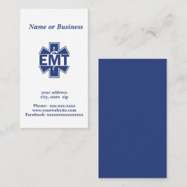 Cartão De Visita Técnico médico de emergência EMT