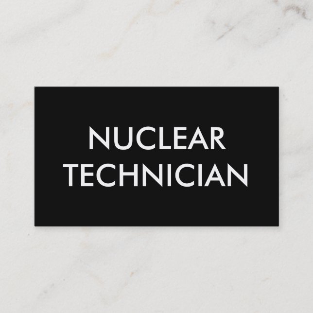 Cartão De Visita técnico nuclear (Frente)