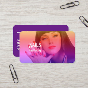 Cartão De Visita Técnico Personalizado de Nail Fotográfica