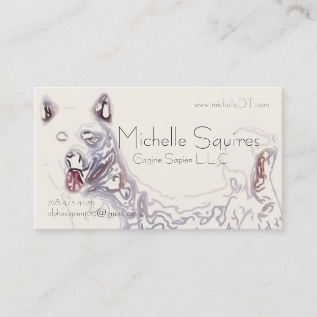 Cartão De Visita Tecnologia da arte do cão de Juno (Frente)