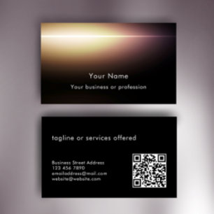 Cartão De Visita Tecnologia de Código QR de Texto Personalizado Mod
