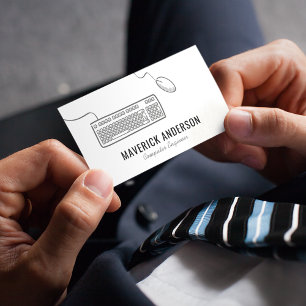 Cartão De Visita Tecnologia de TI de Engenheiro de computador moder