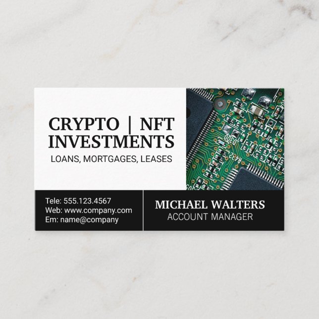 Cartão De Visita Tecnologia | Hardware de microchip (Frente)