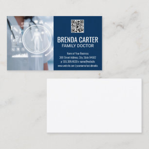 Cartão De Visita Tecnologia médica Código de verificação QR Méd