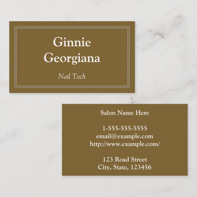 Cartão De Visita Tecnologia Nail Simples e Personalizável (Frente/Verso)