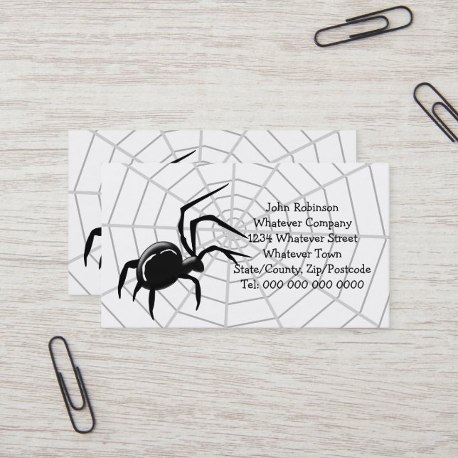 Cartão De Visita Teia de Aranha (Frente/Verso In Situ)