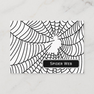 Cartão De Visita Teia de Aranha Preta e Branca